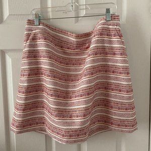 LOFT Tweed Stripe Mini Skirt
